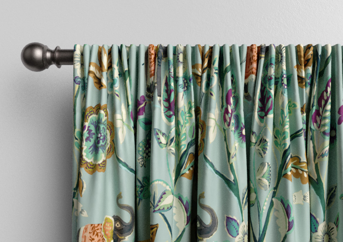 Gujarat, Vintage Blue - Made to Measure Curtain - Image 9